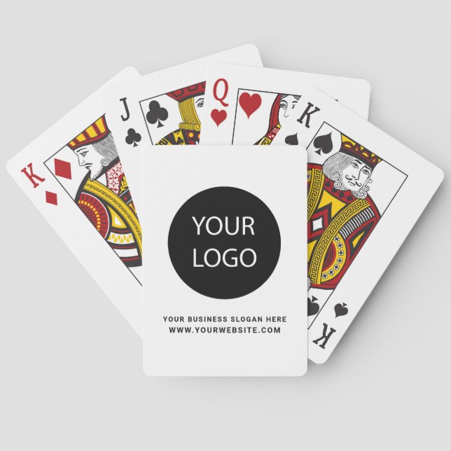 Professional Custom Company Logo Business White Poker Cards (Back)