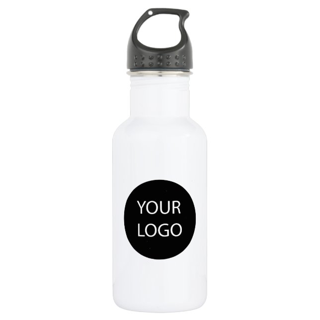 Professional Custom Company Logo Business White Stainless Steel Water Bottle (Front)