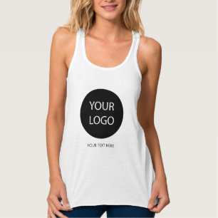 Professional Custom Company Logo Business White Tank Top