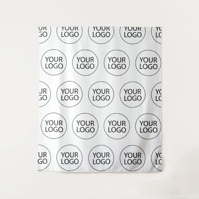 Professional Custom Company Logo Business White    Tapestry (Front)
