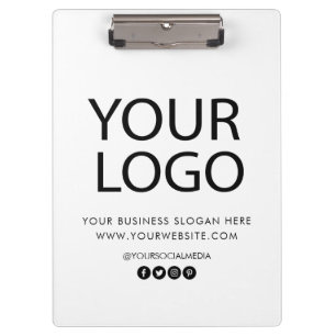 Professional Custom Company Logo text Business Clipboard