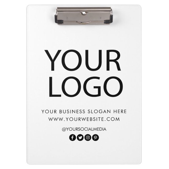 Professional Custom Company Logo text Business  Clipboard (Front)