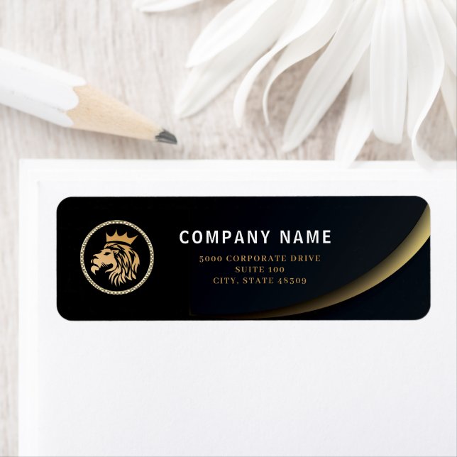 Professional Custom Elegant Lion Logo Label (Insitu)