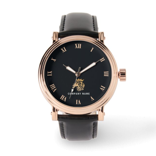 Professional Custom Elegant Lion Logo Watch (Front)
