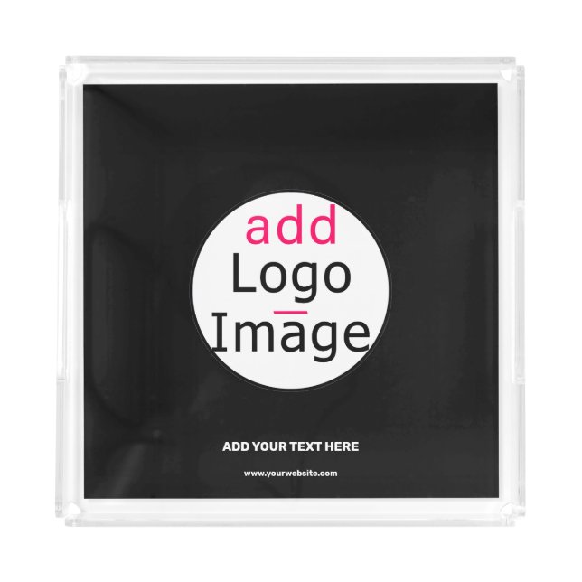 Professional Custom Extravagant Business Black  Acrylic Tray (Front)