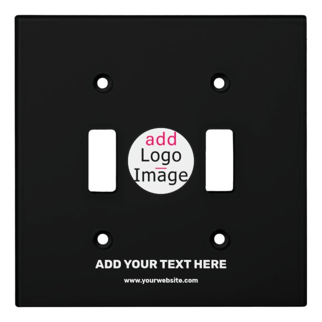 Professional Custom Extravagant Business Black  Light Switch Cover (Front)
