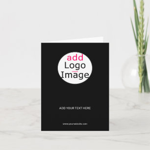 Professional Custom Extravagant Business Black  Note Card