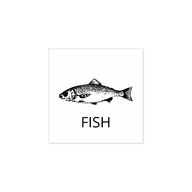Professional Custom FISH Wedding Meal Choice       Rubber Stamp (Imprint)