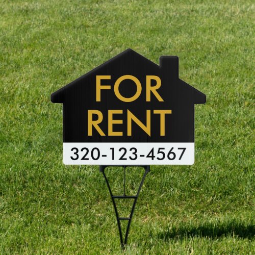Professional Custom Gold For Rent Signage Lawn