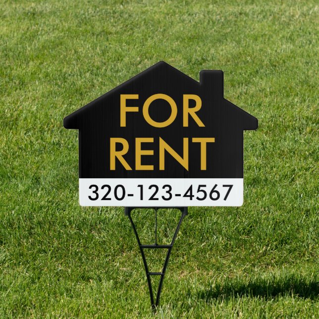 Professional Custom Gold For Rent Signage Lawn (Insitu)