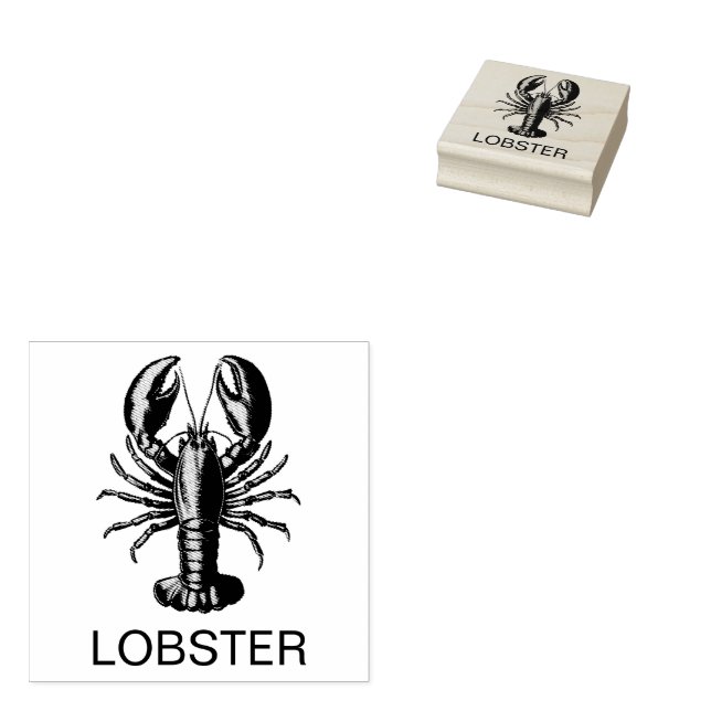 Professional Custom Lobster Wedding Meal Choice   Rubber Stamp (Stamped)
