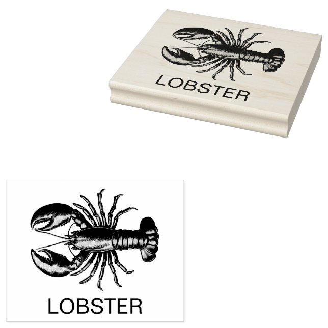 Professional Custom Lobster Wedding Meal Choice   Rubber Stamp (Stamped)