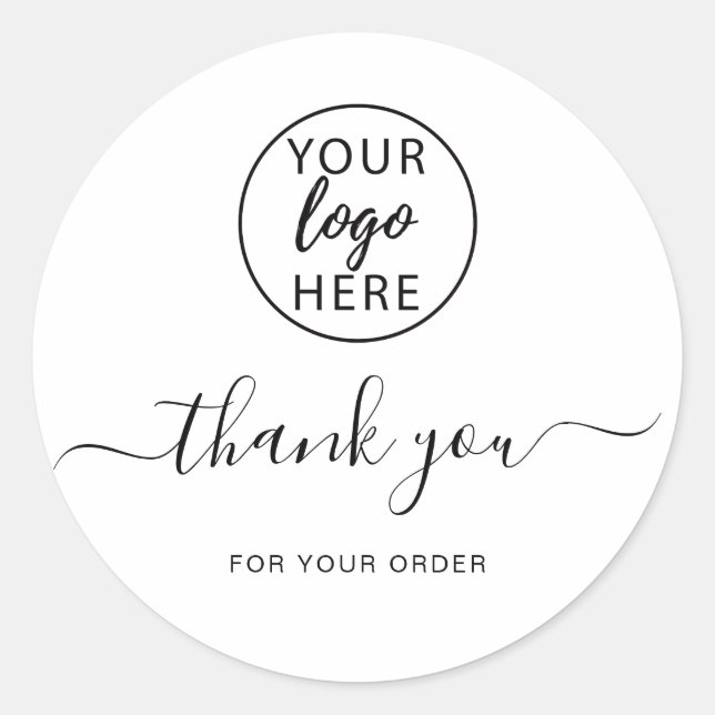 Professional Custom Logo Classic Round Sticker (Front)