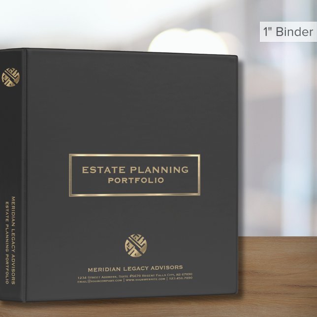 Professional Custom Logo Estate Planning 3 Ring Binder (Creator Uploaded)