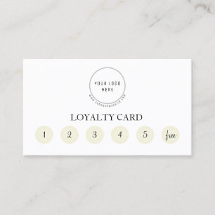 Professional Custom Logo Loyalty Punch Card
