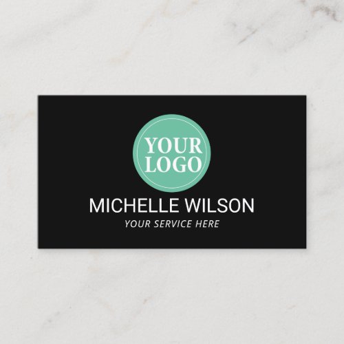 Professional Custom Logo Minimalist Plain Black Business Card