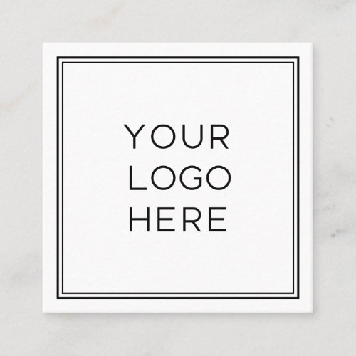 Professional Custom Logo  Simple and Minimalist Square Business Card