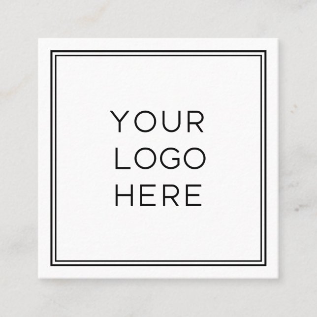 Professional Custom Logo | Simple and Minimalist Square Business Card (Front)