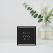 Professional Custom Logo | Simple and Minimalist Square Business Card (Standing Front)
