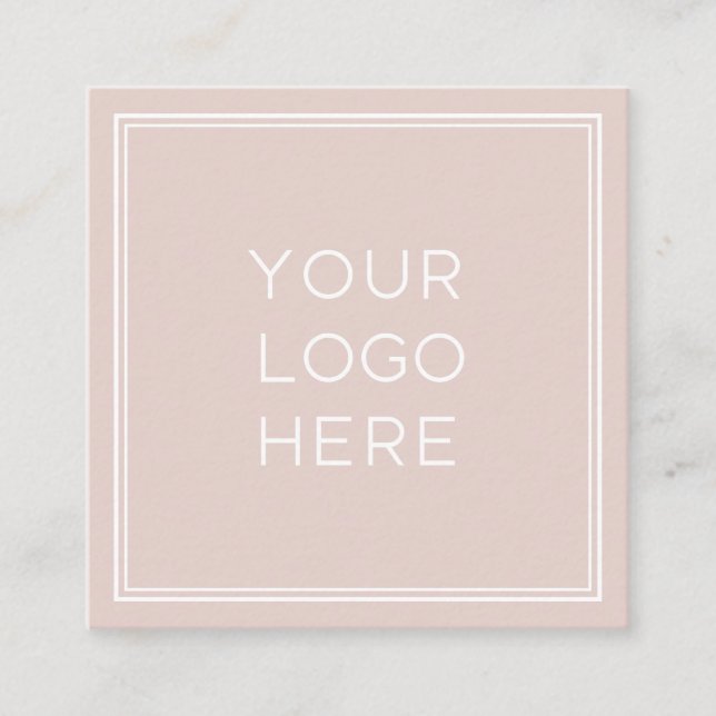 Professional Custom Logo | Simple and Minimalist Square Business Card (Front)