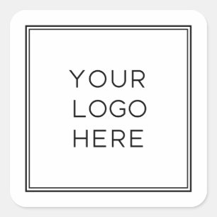 Professional Custom Logo Simple and Minimalist Square Sticker