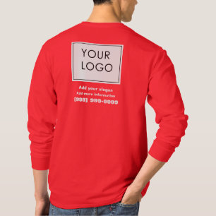 Professional Custom Logo Small Business Red T-Shirt