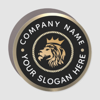Professional Custom logo text, Elegant Lion Logo  Car Magnet