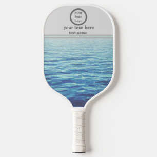 Professional custom logo with text pickleball paddle