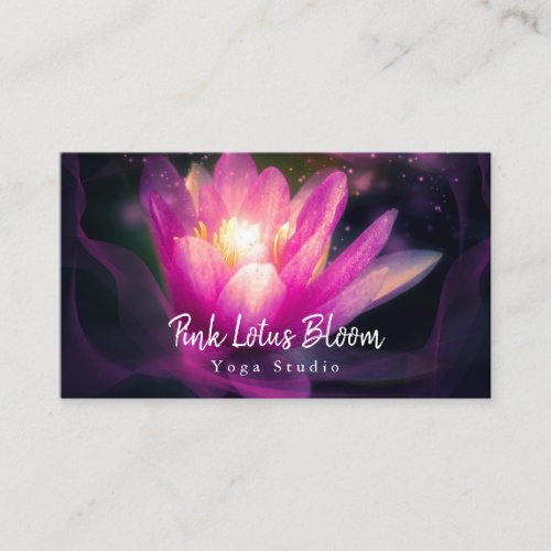 Professional Custom Lotus Logo Yoga Studio Busines Business Card