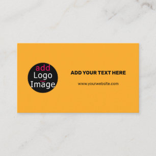 Professional Custom Macaroni & Cheese Orange Enclosure Card