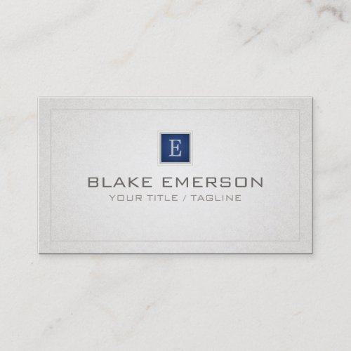 Professional Custom Monogram Business Card - Blue