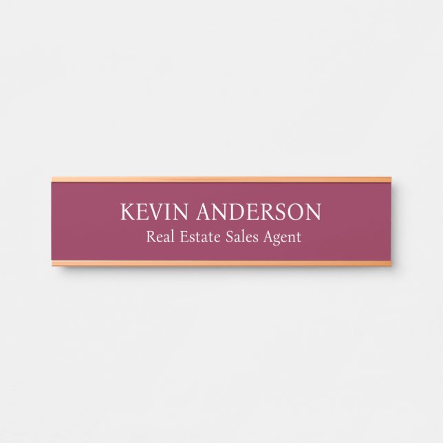 Professional Custom Name Plate Office Door Sign (Front)