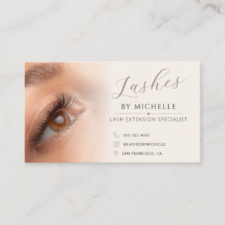 Professional Custom Photo Lash Extension Business Card