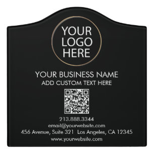 Professional Custom QR Code Business Logo Text Door Sign