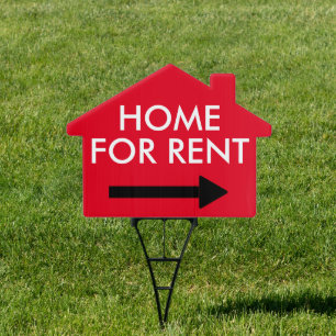 Professional Custom Red White For Rent Signage