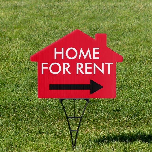 Professional Custom Red White For Rent Signage (Insitu)