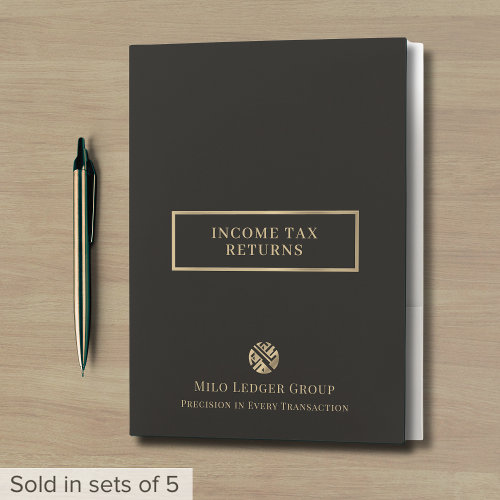 Professional Custom Tax Folders with Pockets