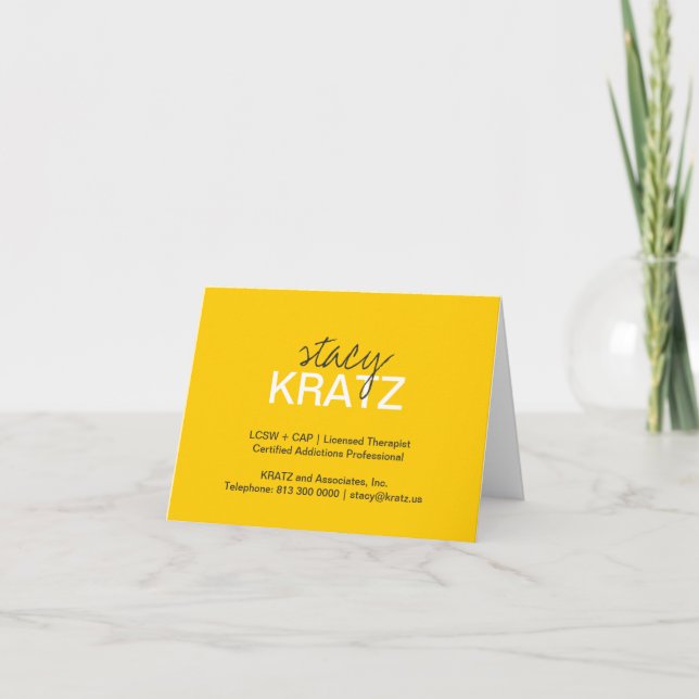 Professional Custom Thank You Card (Front)
