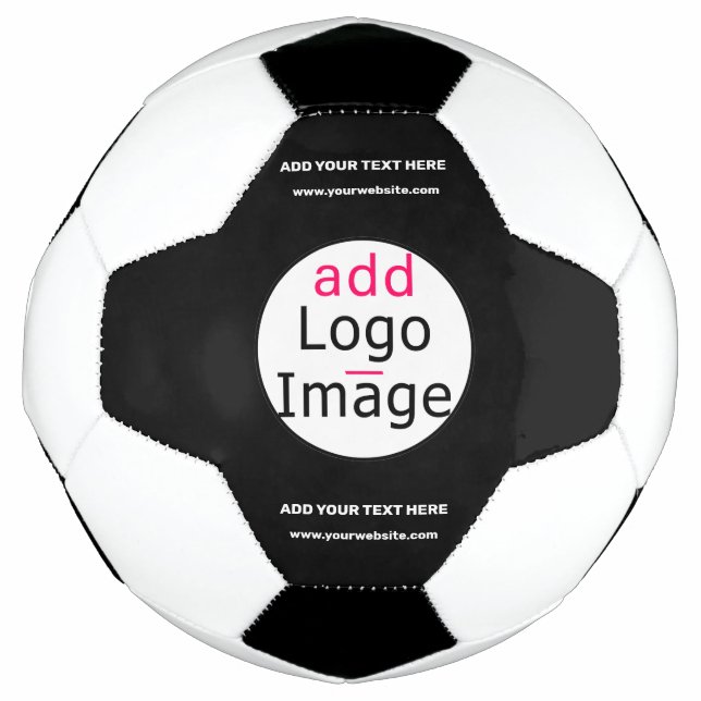 Professional Customizable Business Black White Soccer Ball (Front)