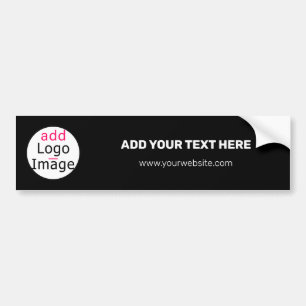 Professional Customizable Business Brand Black Bumper Sticker