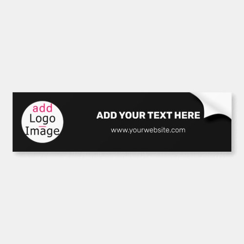 Professional Customizable Business  Brand Black   Bumper Sticker