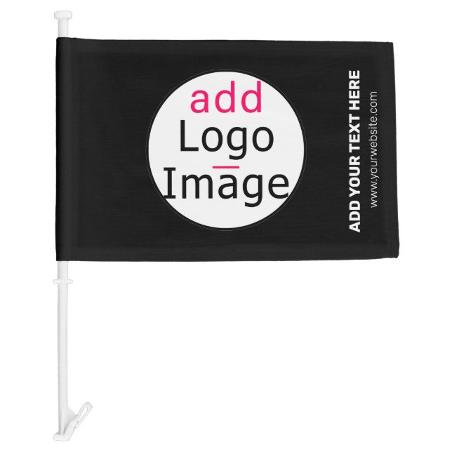 Professional Customizable Business  Brand Black  Car Flag (Front)