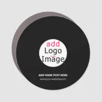 Business service add logo black white gray border car magnet