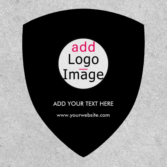 Professional Customizable Business Brand Black   Patch (Front)