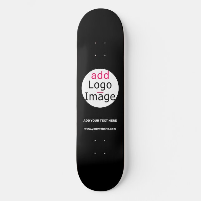 Professional Customizable Business Brand Black Skateboard (Front)