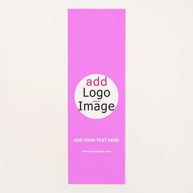 Professional Customizable Business Brand Deep Pink Yoga Mat (Front)