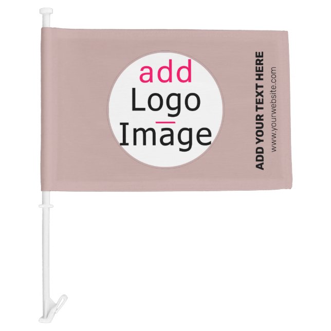 Professional Customizable Business Brand Pink Car Flag (Front)