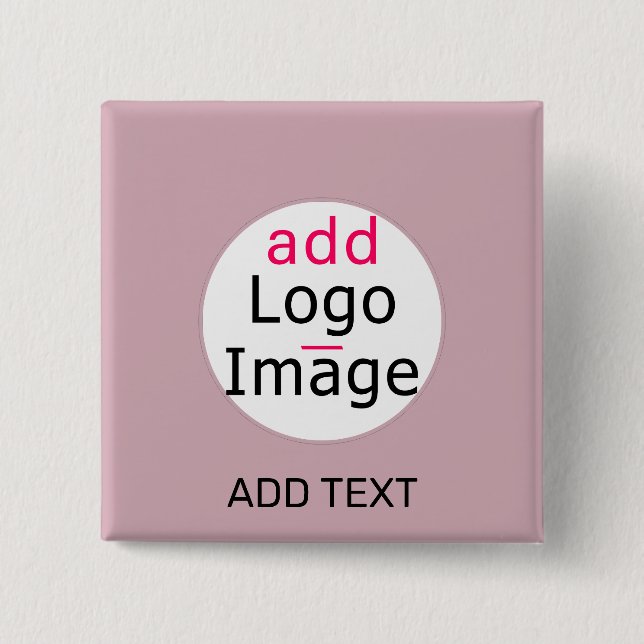Professional Customizable Business Dusty Rose Hue  Button (Front)