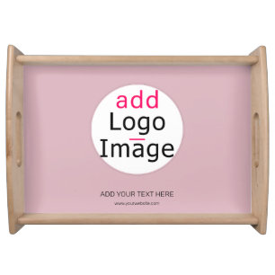 Professional Customizable Business Dusty Rose Hue  Serving Tray