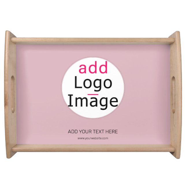 Professional Customizable Business Dusty Rose Hue  Serving Tray (Front)